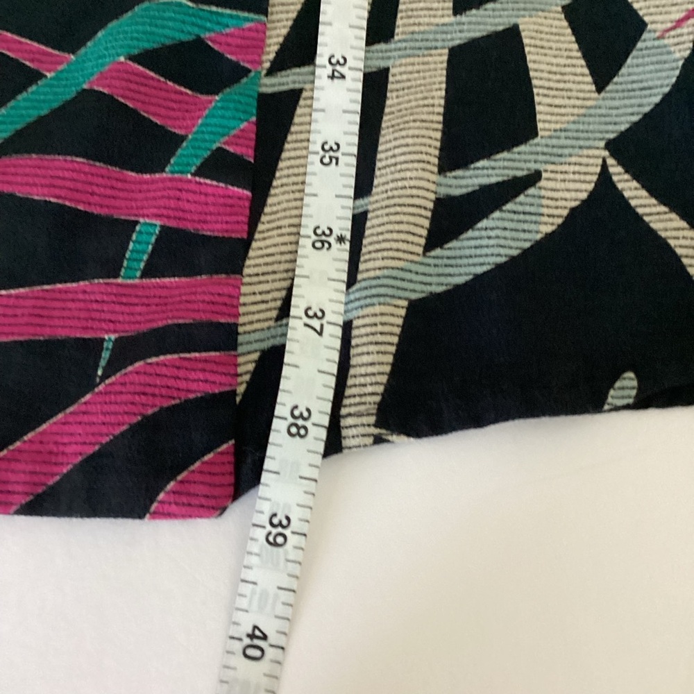 Maeve Kira Long Kimono Jacket Womens Size XS/S Black Tropical Floral Pockets - Picture 15 of 15